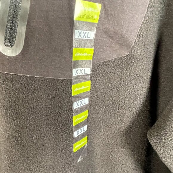 Eddie Bauer 1/4 Zip Cloud Layer Pullover Fleece Mens XXL Black Outdoor NEW - Picture 6 of 8